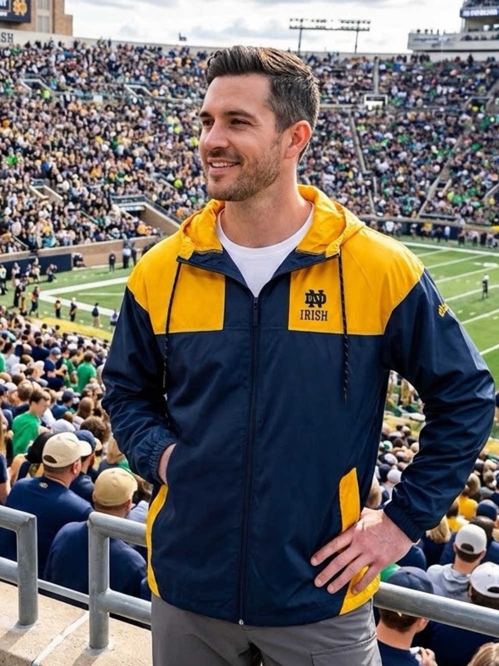 Columbia x Notre Dame Fighting Irish Flash Challenger  II Windbreaker Jacket (M)